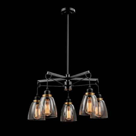 Люстра 5*E27 60Вт Черный IP20 Louise FR4167-PL-05-BL Freya