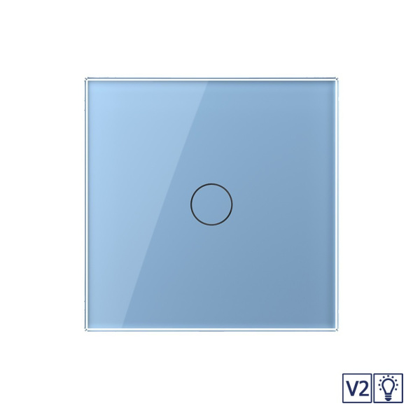 Сенсорный диммер версия 2, 1 клавиша 1 пост Синий Livolo