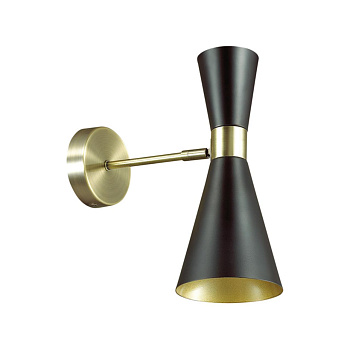 Бра E14 60W 220V QUINN античная бронза/матовый черный LUMION