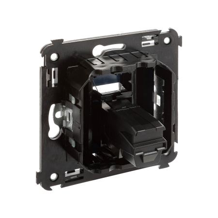 HDMI розетка одинарная в стену, тип А-А, "Avanti", "Черный квадрат" DKC