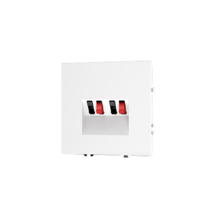 Розетка акустическая встраиваемая Voltum S70 4-местная, (белый глянцевый)