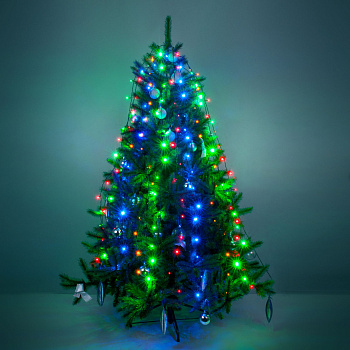 Гирлянда занавес на ель 0,45*1,5 м IP20 (200-003 мульти) Eurosvet