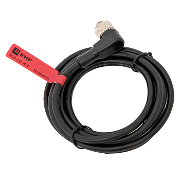 Кабель-разъем М12 4-PIN угловой PLG-12L-4-2 EKF