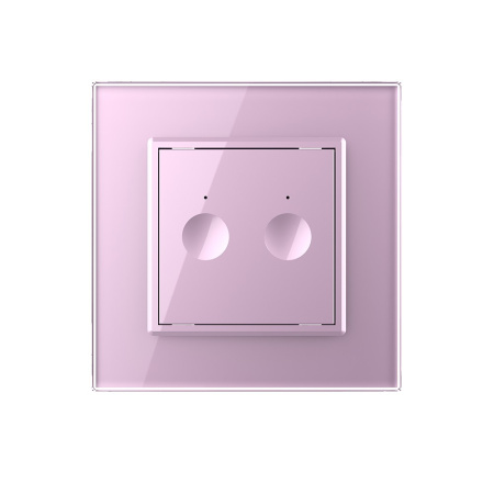 Двухклавишный сенсорный выключатель Module, цвет розовый Livolo