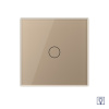 Одноклавишный сенсорный Адаптивный диммер , 1 пост, цвет золотой Livolo