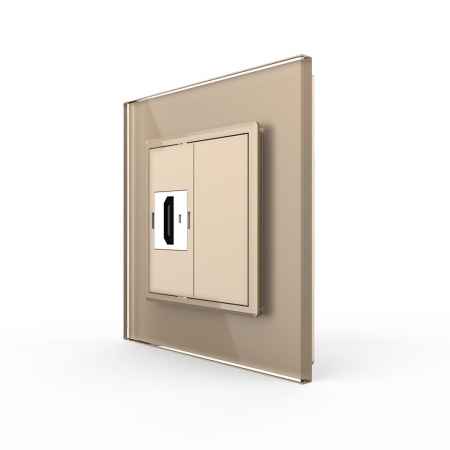 Розетка HDMI Золотая Livolo