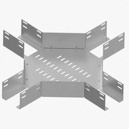 Лоток крестообразный глухой КМГ 300х80 УТ1,5, оцинкованный лист S1,0
