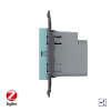 Одноклавишный проходной сенсорный выключатель ZigBee Module, цвет зеленый (механизм) Livolo