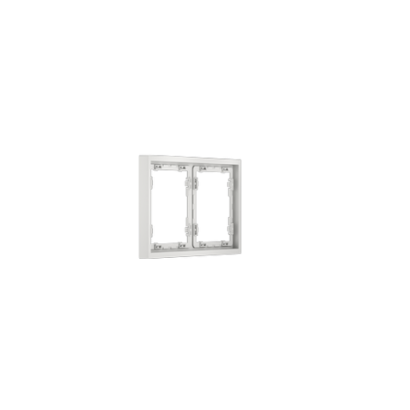 Рамка пластиковая Voltum S70 на 2 поста, (белый матовый)
