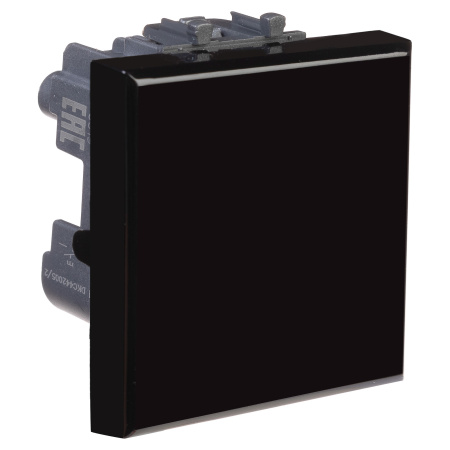 Кнопка одноклавишная модульная, "Avanti", "Черный квадрат", 2 модуля DKC