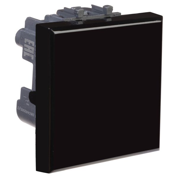 Кнопка одноклавишная модульная, "Avanti", "Черный квадрат", 2 модуля DKC