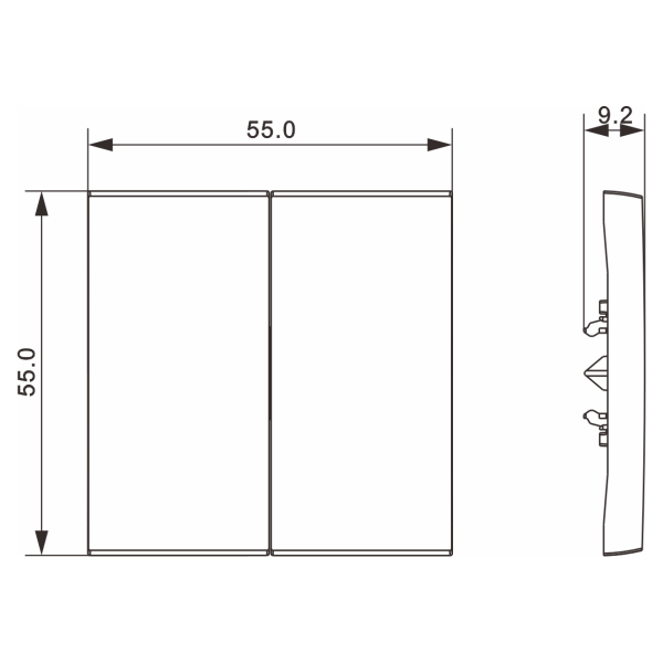 Donel A07 матовый кремовый клавиша для перекрёстного переключателя 2-я, серия DB