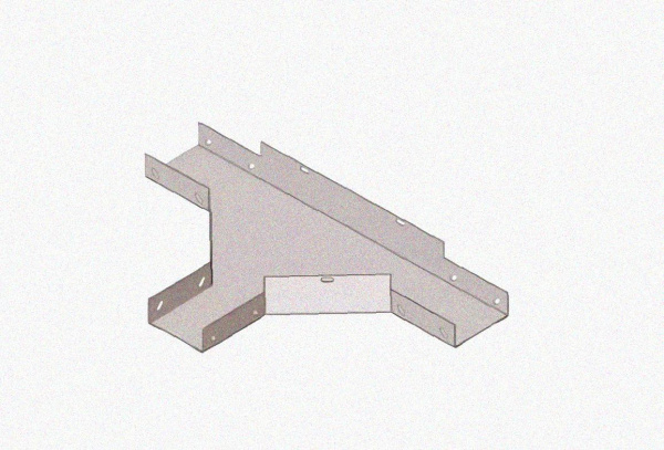Лоток тройниковый глухой ОТГ 50х50 УТ1,5 с крышкой КЛТ50 УТ1,5, оцинкованный лист S1,0 ТУ3449-036-01394366-2012