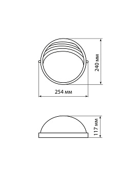 Светильник НПБ1107 черный/круг ресничка 100Вт IP54 TDM