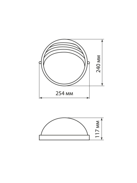 Светильник НПБ1107 черный/круг ресничка 100Вт IP54 TDM