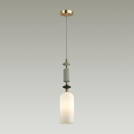 Подвес E14 1*40W 4861/1D CANDY золотой/раноцветн.керамика/стекло ODEON LIGHT