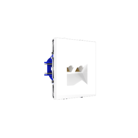 Розетка компьютерная встраиваемая Voltum S70 двойная RJ45+RJ45 КАТ.6, (белый глянцевый)