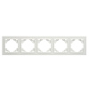 Рамка 5-местная горизонтальная STEKKER, PPFR00-9005-01, серия Эрна, белый