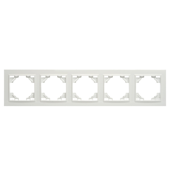 Рамка 5-местная горизонтальная STEKKER, PPFR00-9005-01, серия Эрна, белый