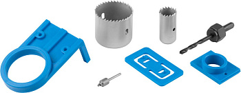 7 предметов, 54мм, набор с пластиковыми шаблонами для врезания замков ЗУБР