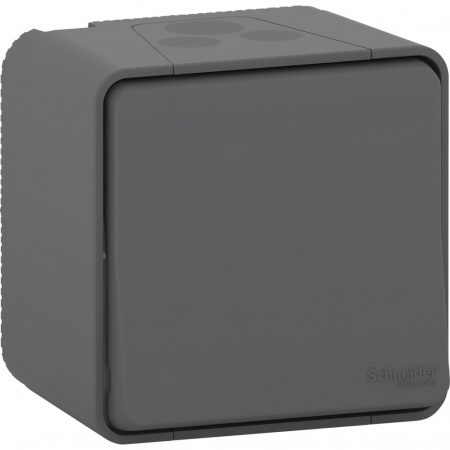 Mureva Styl Переключатель ОУ 1 кл в сборе 10А антрацит IP55 Schneider Electric
