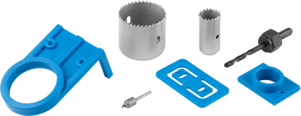 7 предметов, 54мм, набор с пластиковыми шаблонами для врезания замков ЗУБР