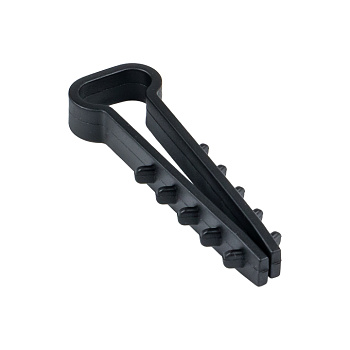 Дюбель-хомут (5х10 мм) для плоского кабеля черный (10 шт) PROxima EKF