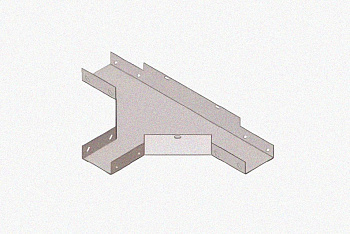 Лоток тройниковый глухой ОТГ 200х65 УХЛ1, оцинкованный лист S1,0