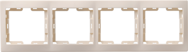 Рамка 4-местная горизонтальная РГ-4-ККм КВАРТА кремовый IEK