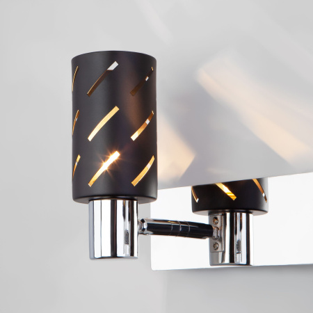 Настенный светильник 2*E14 40Вт черный IP20 (20090/2 черный / хром) Eurosvet