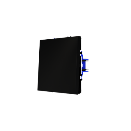 Перекрестный переключатель встраиваемый Voltum S70 одноклавишный 10А, (черный матовый)