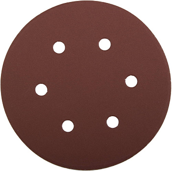Круг шлифовальный "Мастер" универсальный, из абразивной бумаги на велкро основе, 6 отверстий, Р600, 150мм, 5шт ЗУБР