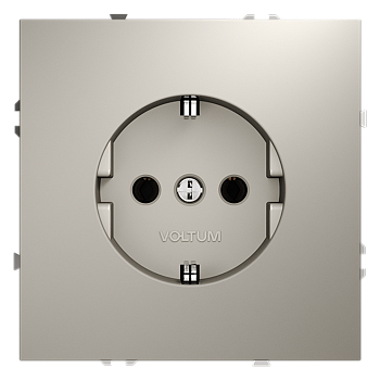 Розетка встраиваемая Voltum S70 с заземлением 16А, (кашемир)