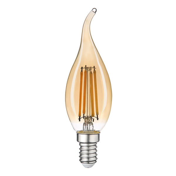 Филаментная светодиодная лампа GLDEN-CWS-7-230-E14-6500 1/10/100 Золотая General