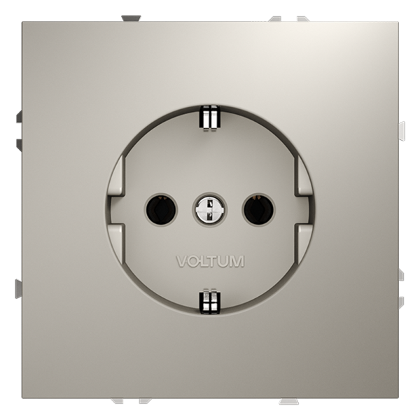 Розетка встраиваемая Voltum S70 с заземлением 16А, (кашемир)