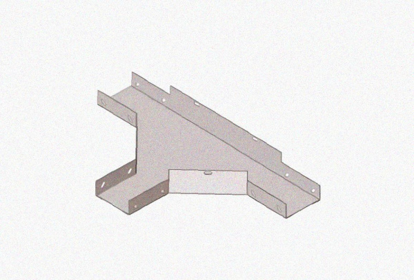 Лоток тройниковый замковый глухой ОТЗГ 200х80 УТ1,5, оцинкованный лист, S1,0