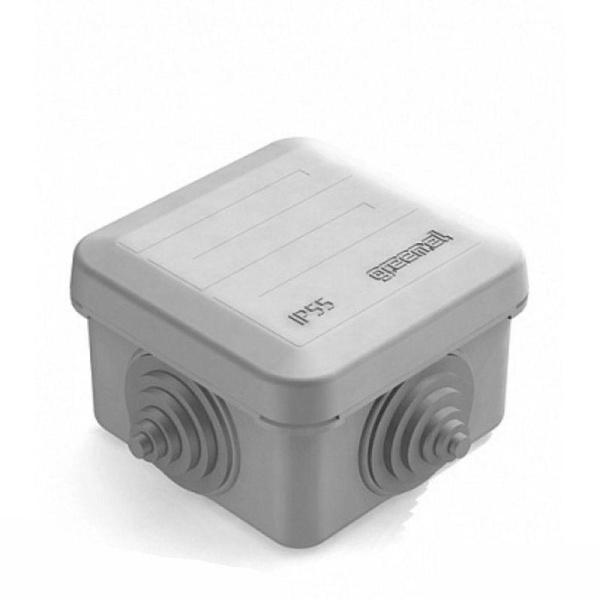 Коробка распаячная для наружнего монтажа с защелкивающейся крышкой, 4 гермоввода,70х70х40мм, IP55 CHINT