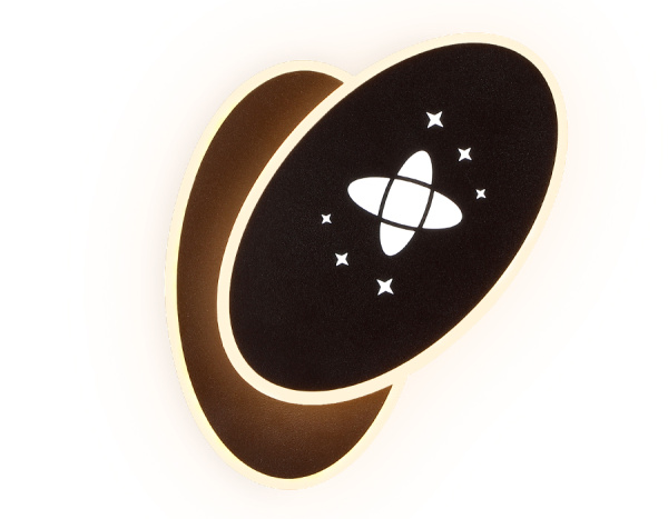 Настенный светодиодный светильник с выключателем FW110 SCF кофе песок LED 3000K+6400K 20W 230*140*50 Ambrella Light