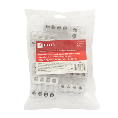 Клеммник для сетей уличного освещения KE10,1 Al 4x10-35 мм / Cu 1,5-25 мм PROxima EKF