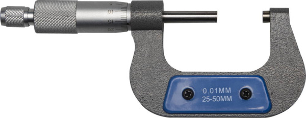 Микрометр "ЭКСПЕРТ" гладкий механический, МК 50, диапазон 25-50мм, шаг измерения 0,01мм ЗУБР