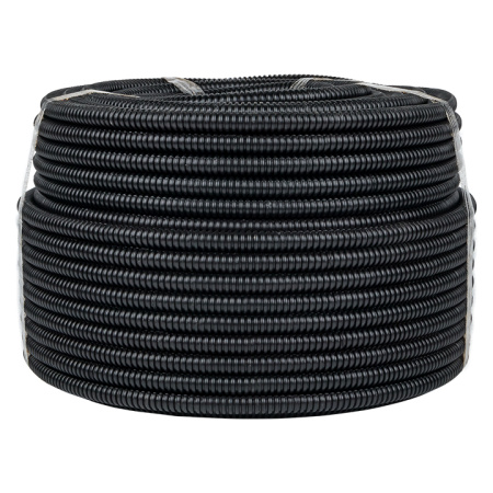 Труба гофр, ПНД с протяжкой d16 мм (100 м) черная EKF-Plast