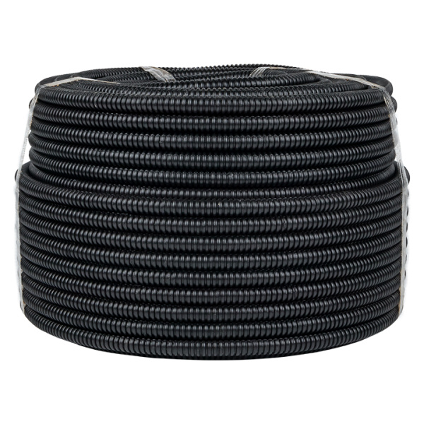 Труба гофр, ПНД с протяжкой d16 мм (100 м) черная EKF-Plast