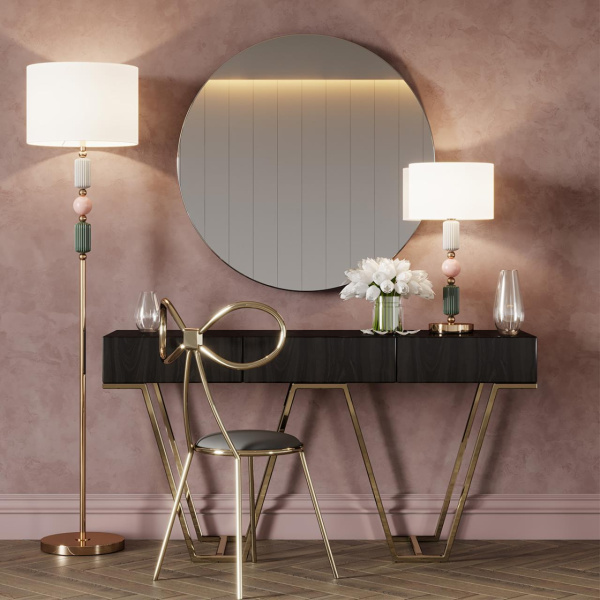 Настольная лампа E27 1*60W CANDY золото/разноцветн./керамика/абажур ODEON LIGHT