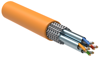 ITK Витая пара S/FTP кат.7 4х2х23AWG solid LSZH нг(А)-HF оранжевый (305м)