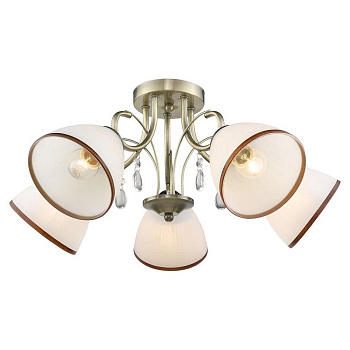 Люстра потолочная Бронза/Белый E27 5*60Вт 111-507-05 VELANTE