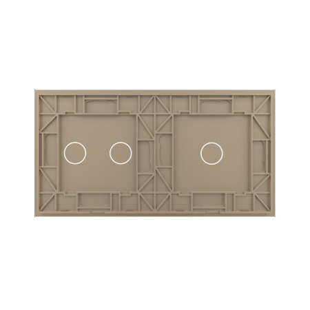 Панель для одноклавишного и двухклавишного выключателей золотая Livolo