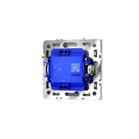Выключатель встраиваемый Voltum S70 одноклавишный с подсветкой 10А, (сталь)