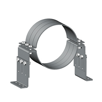 Опора неподвижная Г-образная, толщ. 6,0 мм, гальван. цинк Ostec