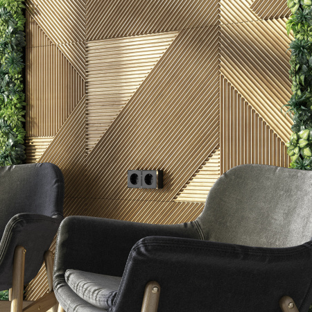 Розетка с заземлением (черный/хром) Gallant ОУ IP20 Werkel