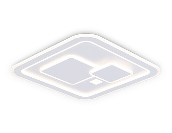 Настенно-потолочный светодиодный светильник с пультом FA7712 WH белый 3000K-6400K 99W 480*480*60 (ПДУ РАДИО 2.4G) Ambrella Light